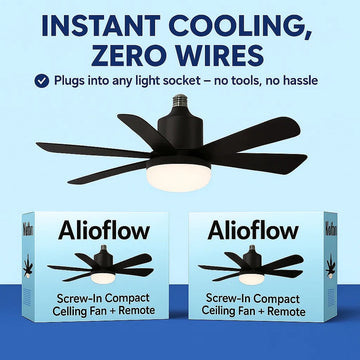 Compact Ceiling Fan Light with Remote