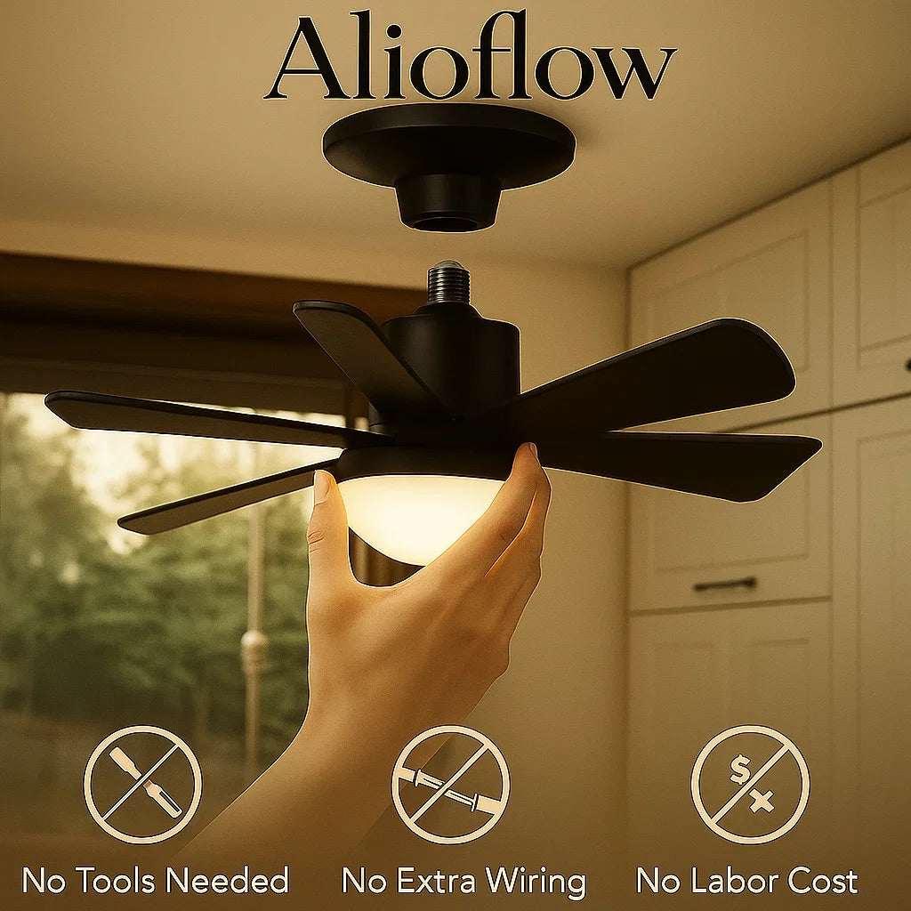 Compact Ceiling Fan Light with Remote