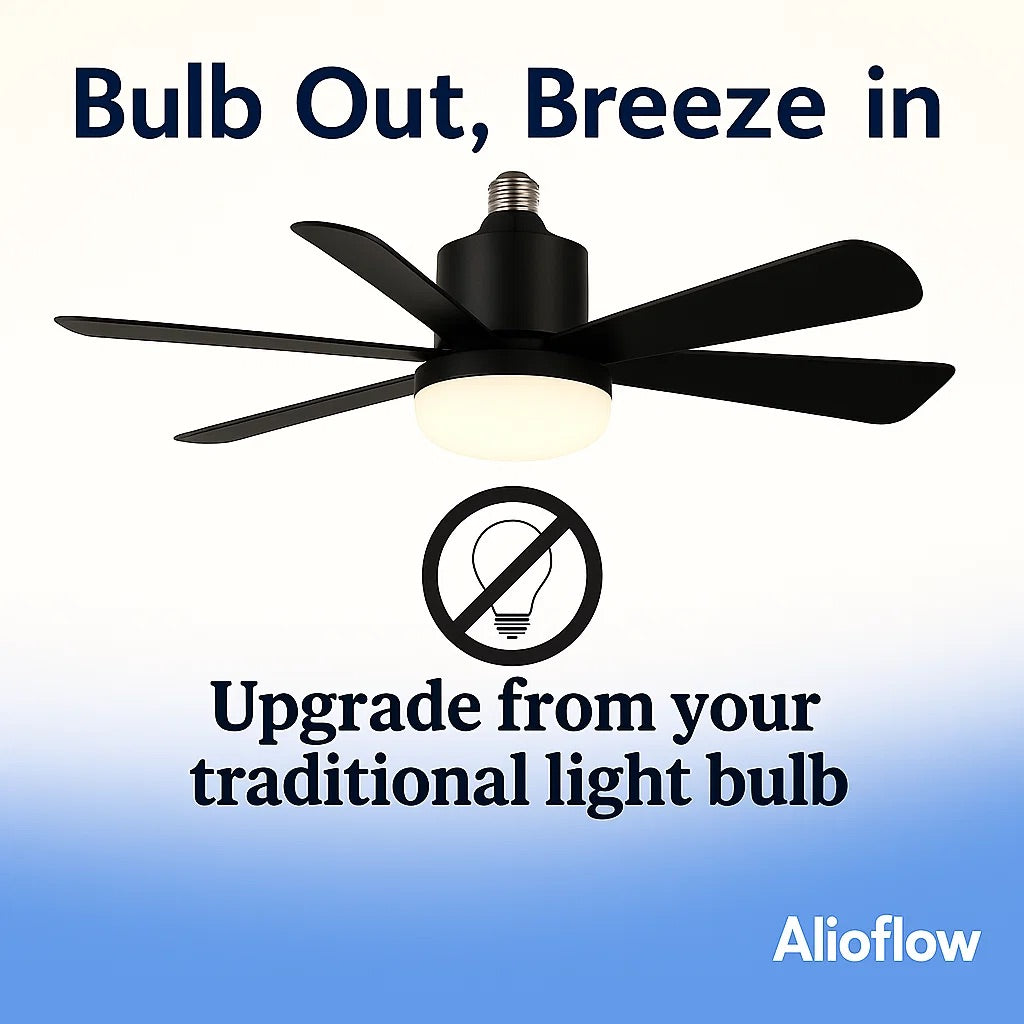 Compact Ceiling Fan Light with Remote
