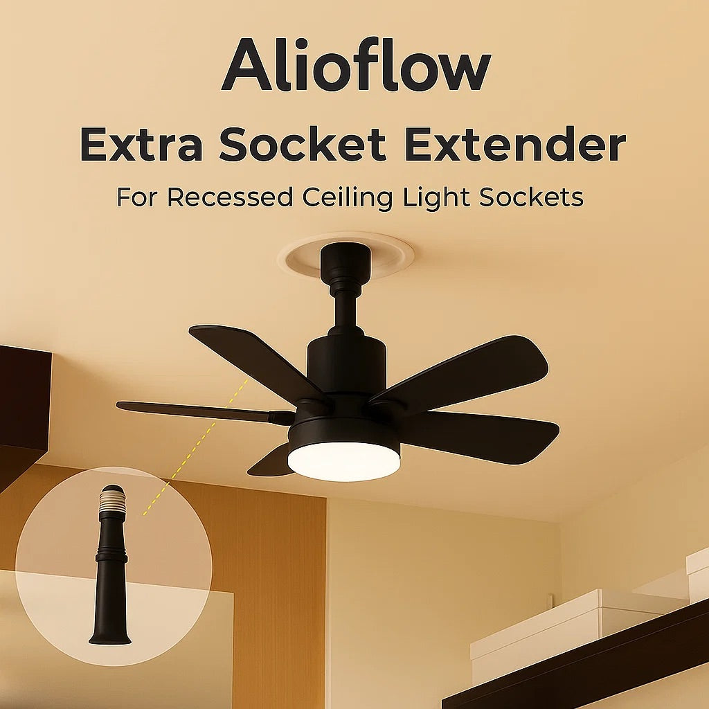 Compact Ceiling Fan Light with Remote
