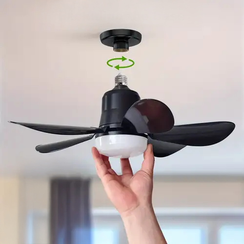 Compact Ceiling Fan Light with Remote